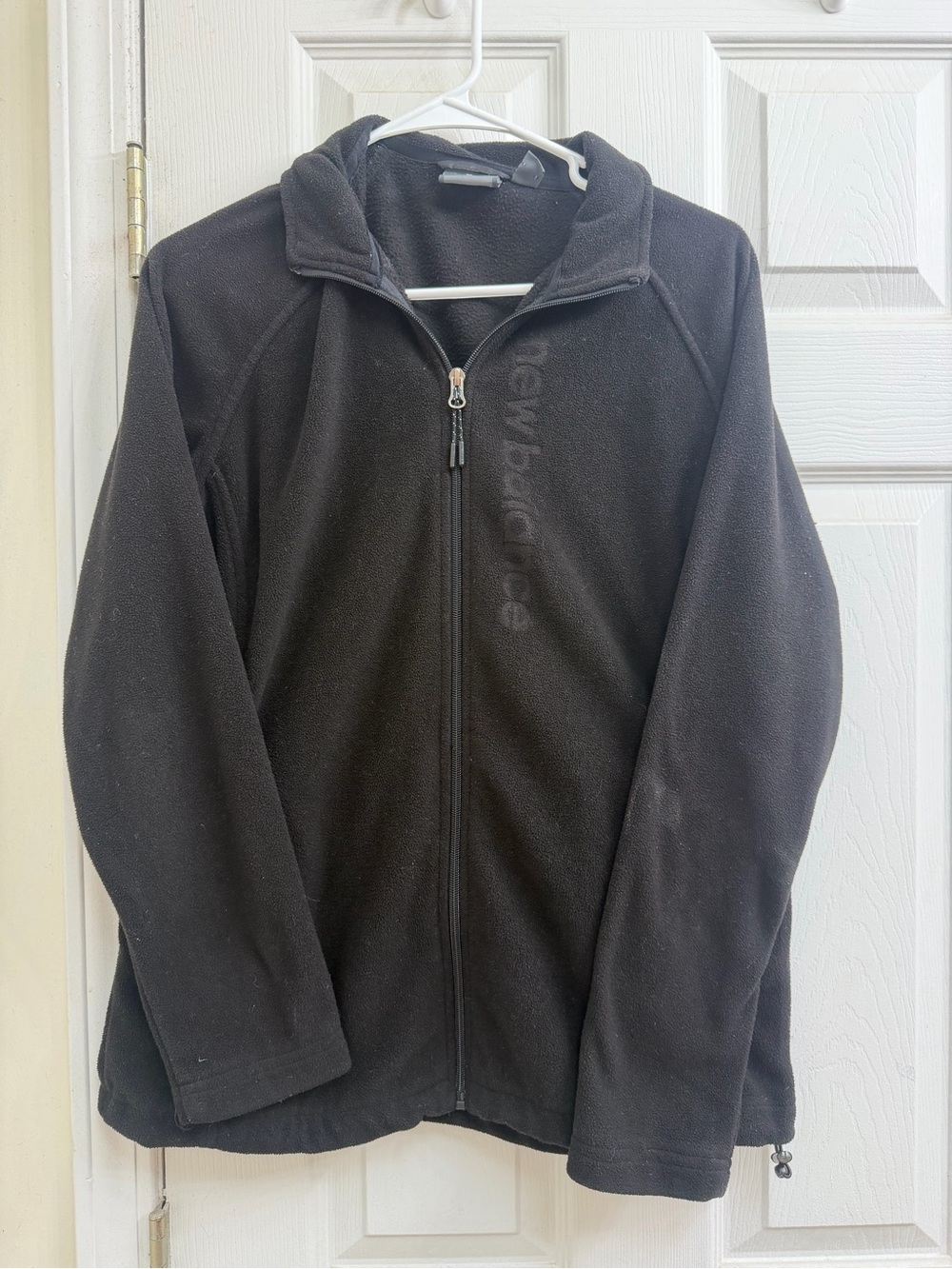 New Balance Black Kids Full-Zip Fleece Jacket with Subtle Logo